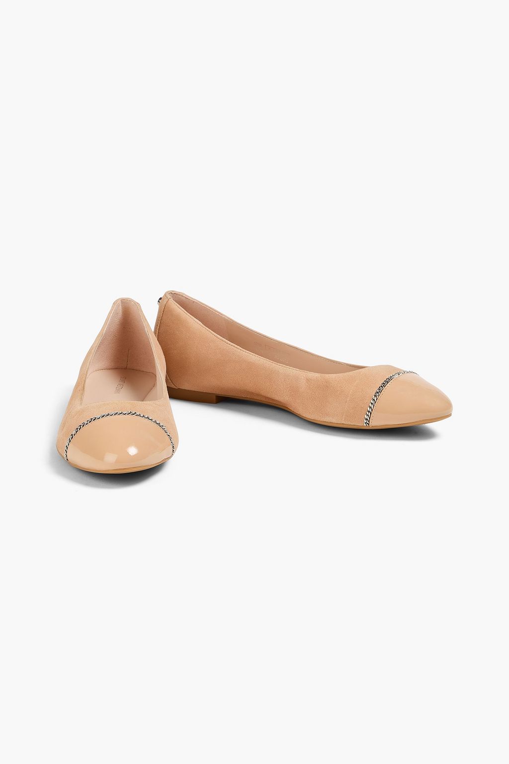 STUART WEITZMAN Milla Chain suede ballet flats