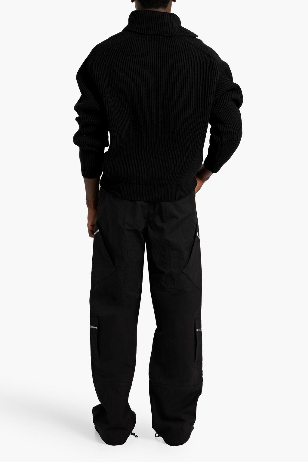 JACQUEMUS Vega cutout ribbed wool-blend turtleneck sweater