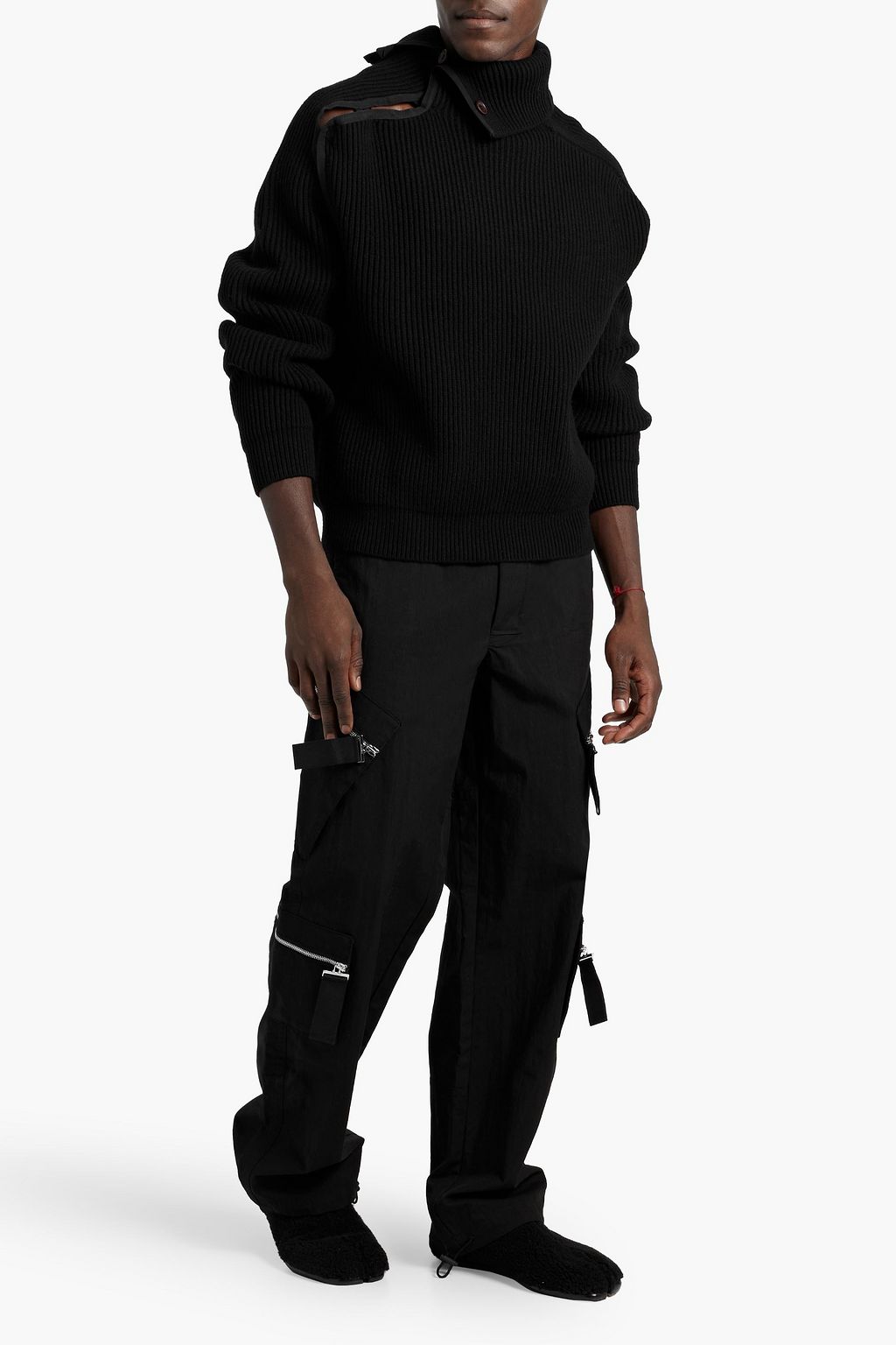 JACQUEMUS Vega cutout ribbed wool-blend turtleneck sweater