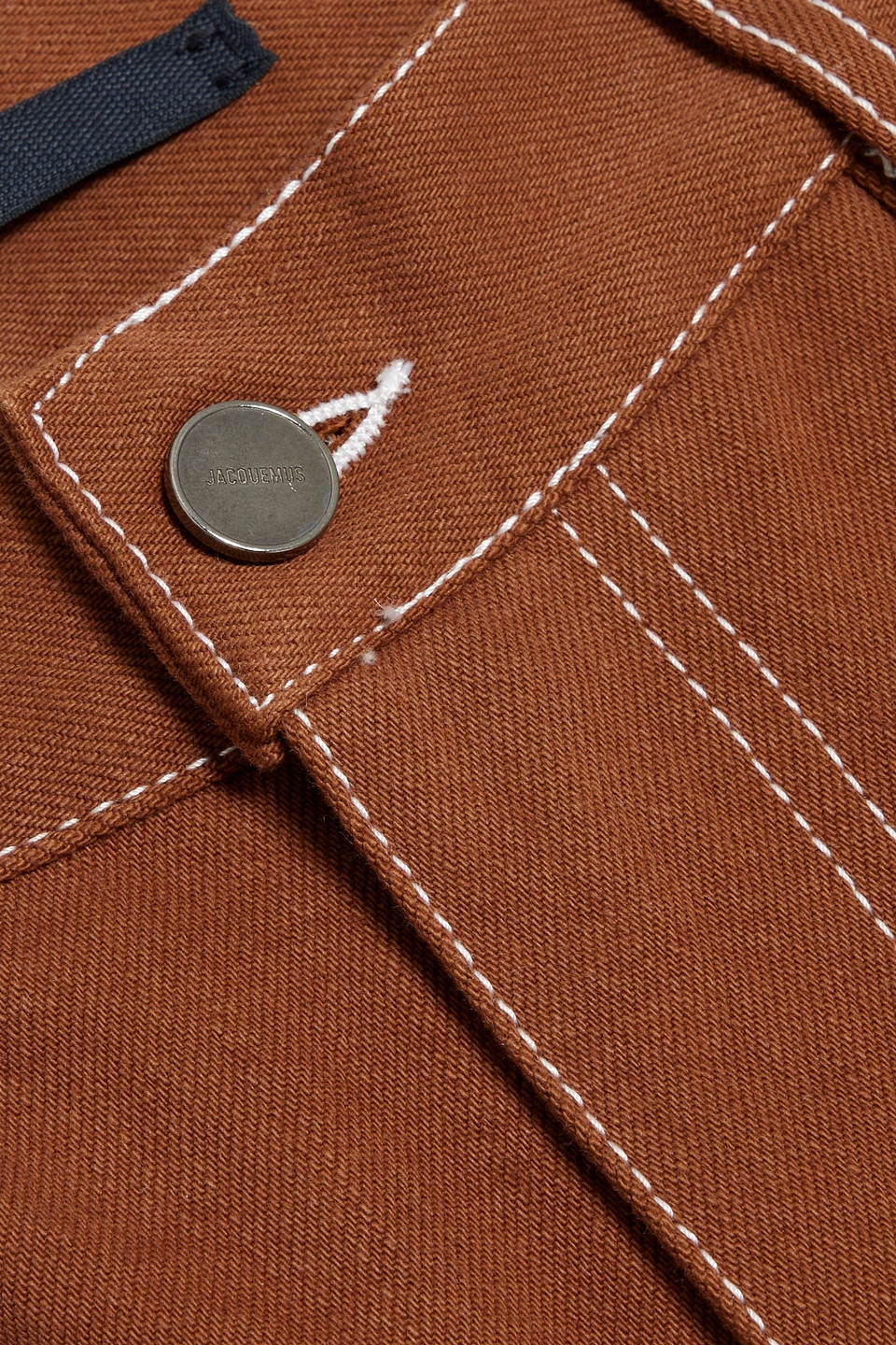 Jacquemus Shell-paneled Denim Jeans In Brown