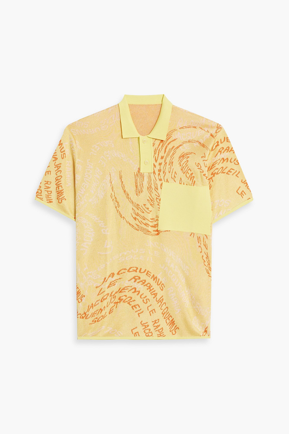 Jacquemus Jacquard-knit Polo Shirt In Yellow