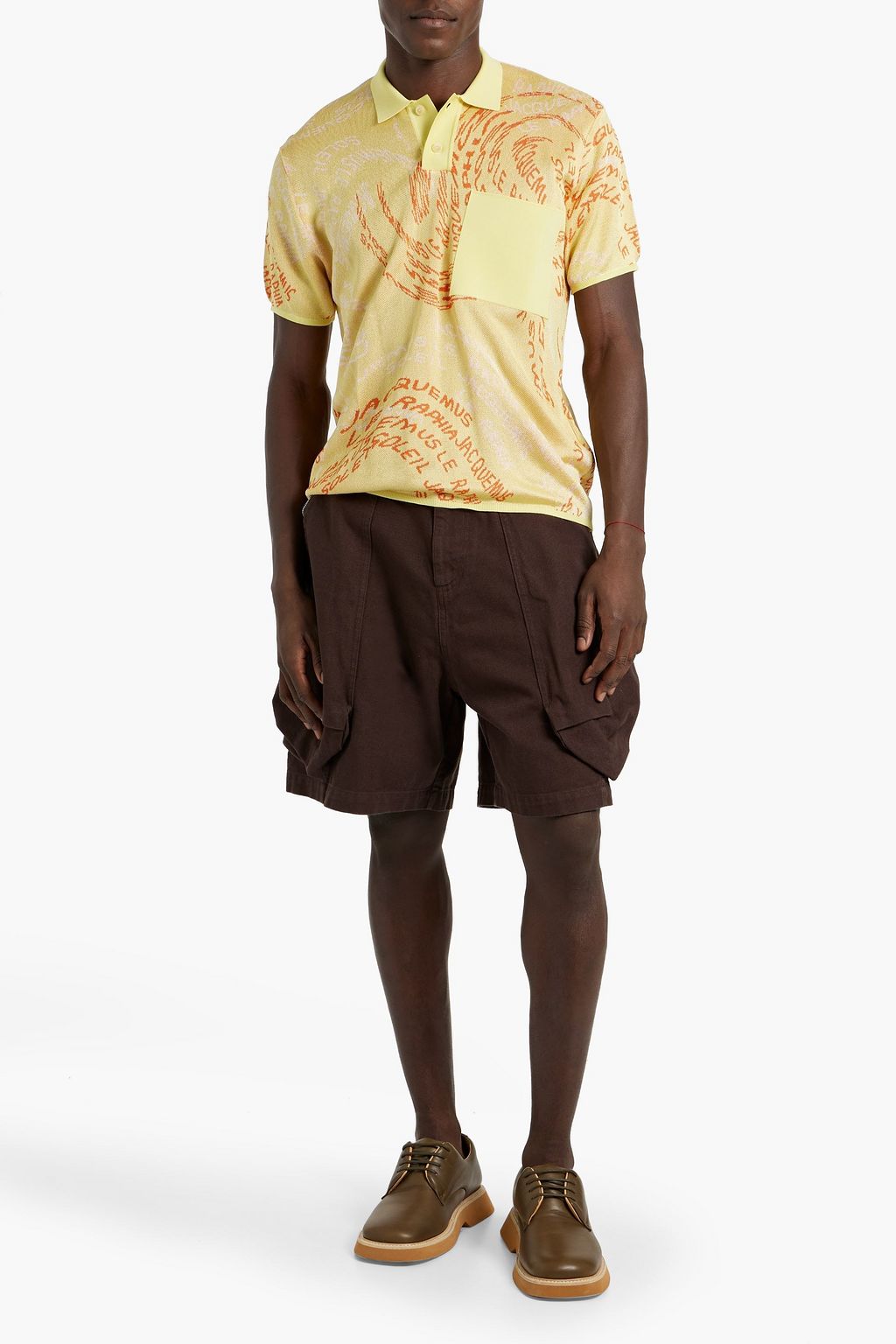 JACQUEMUS شورت كارغو بتصميم كرواسان مصنوع من القطن