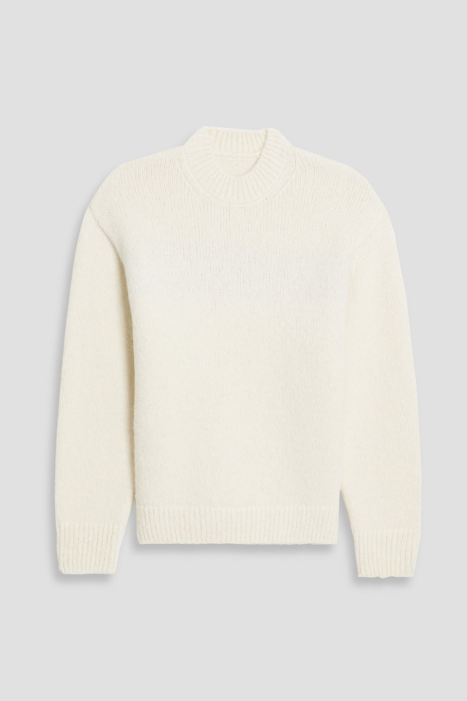 Jacquemus Pavane Intarsia Alpaca-blend Sweater In White