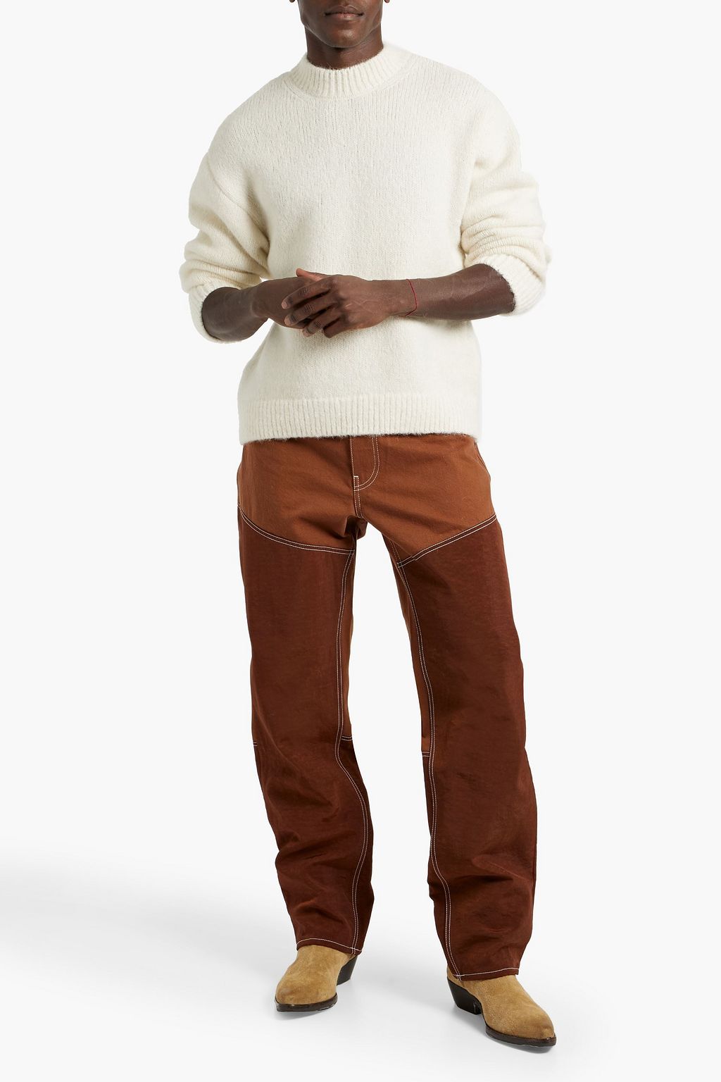 JACQUEMUS Intarsia alpaca-blend sweater