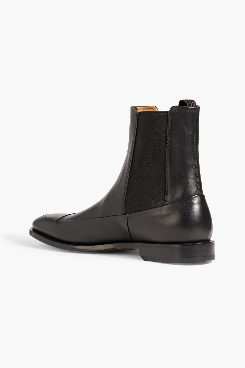 Ferragamo Genesio Leather Chelsea Boots In Black