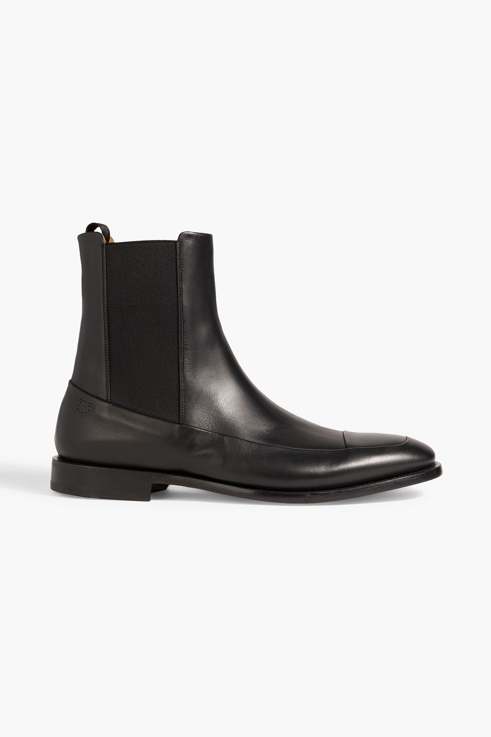 Ferragamo Genesio Leather Chelsea Boots In Black