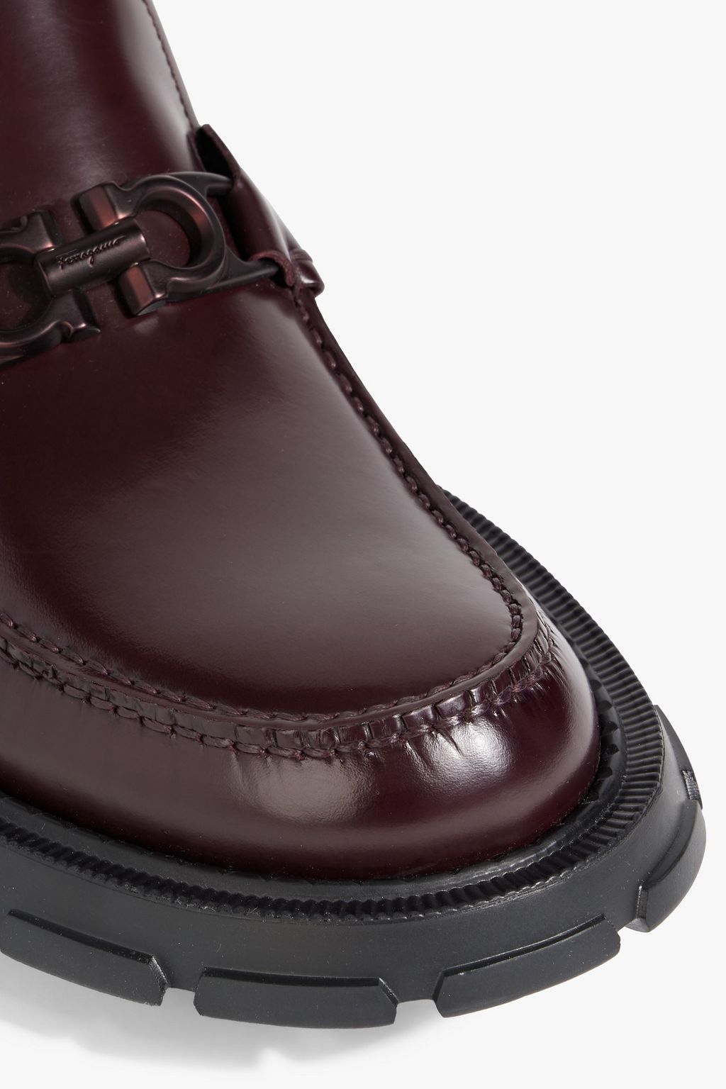 FERRAGAMO Lamont embellished leather loafers