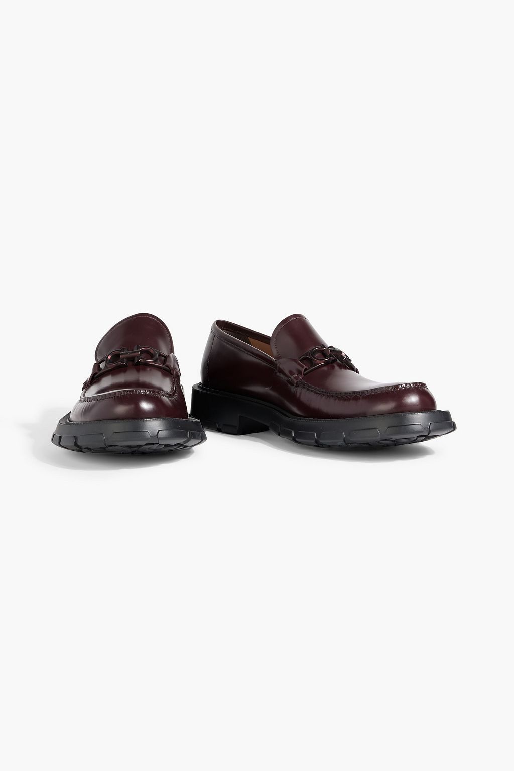 FERRAGAMO Lamont embellished leather loafers