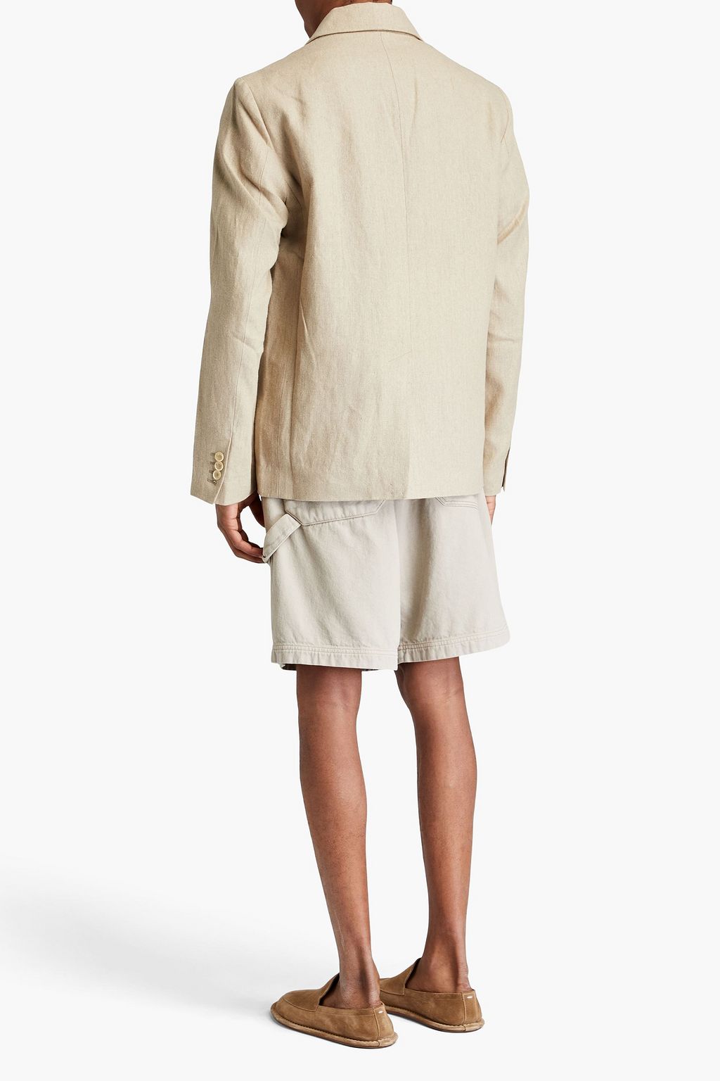 JACQUEMUS بليزر كيس من الكنفا والكتّان