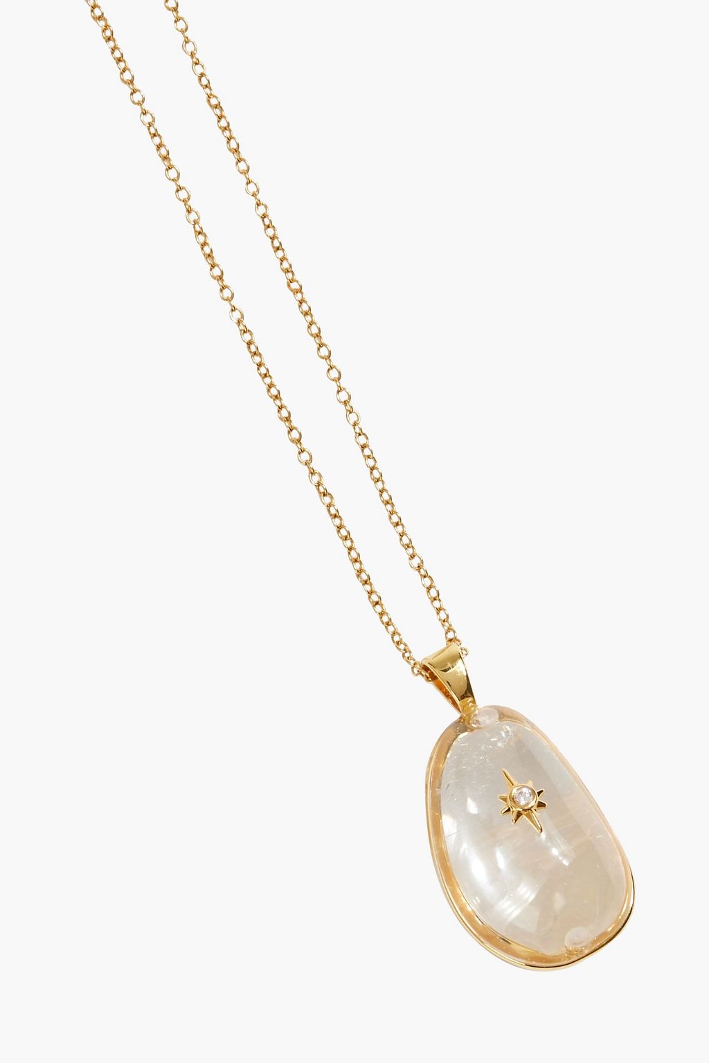 ZIMMERMANN Gold-tone, crystal and quartz necklace