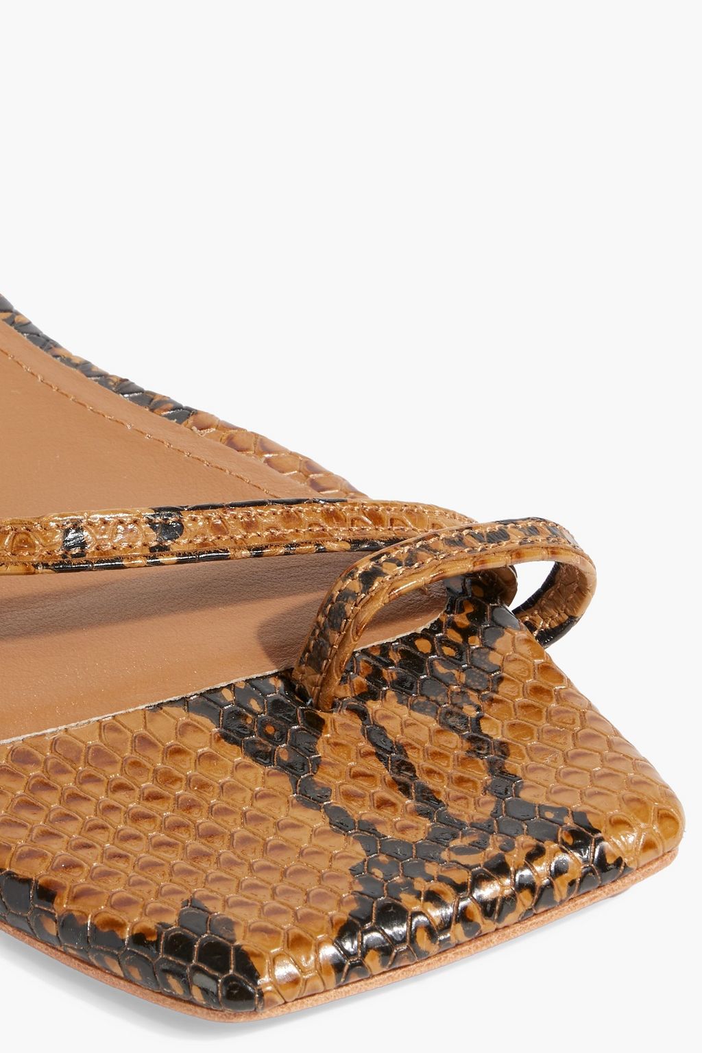 JOHANNA ORTIZ Moon Gazer snake-effect leather sandals