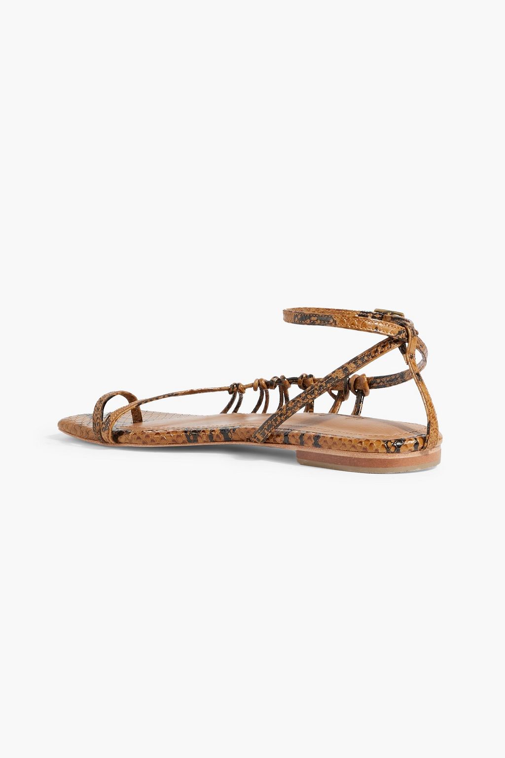 JOHANNA ORTIZ Moon Gazer snake-effect leather sandals