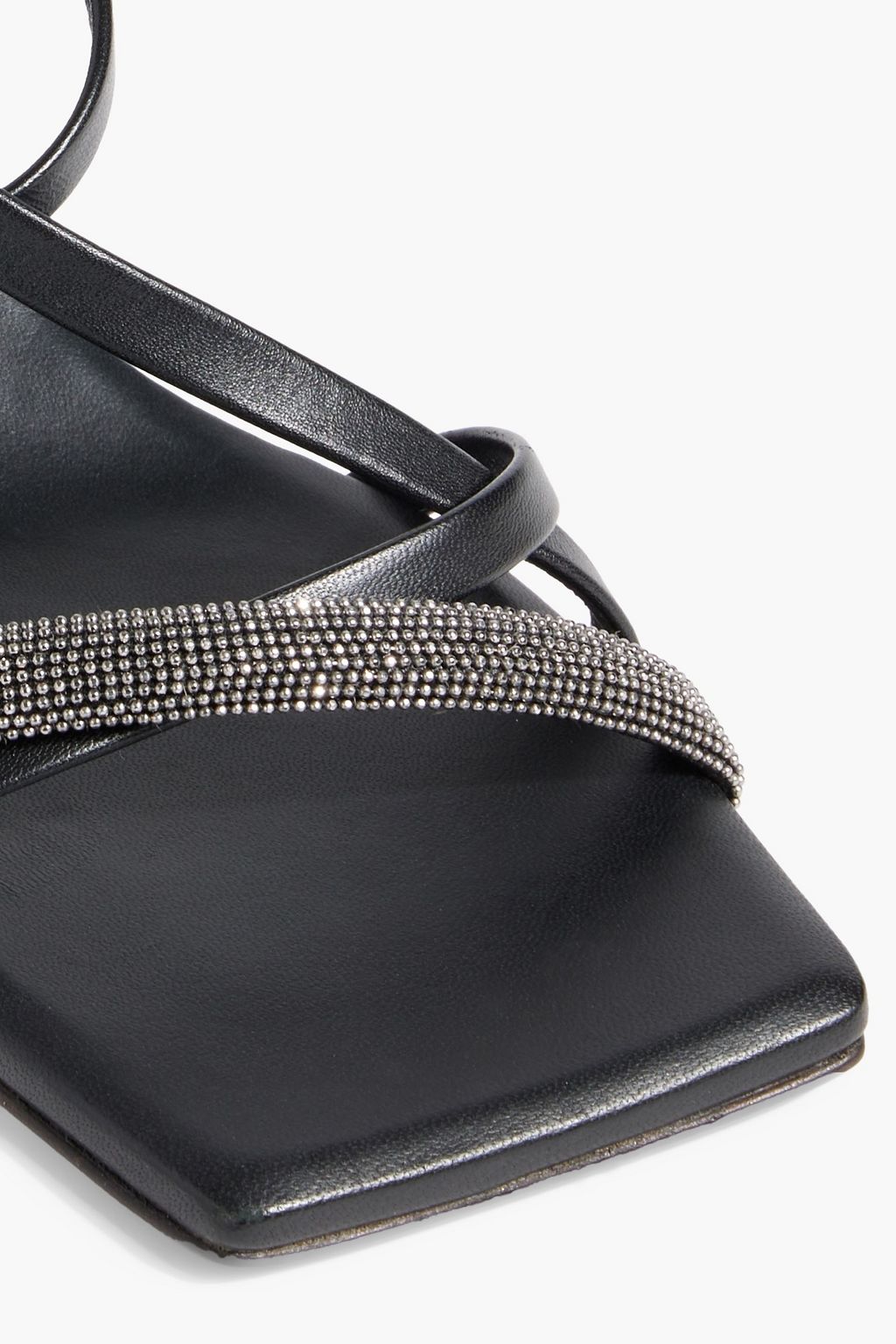 BRUNELLO CUCINELLI Bead-embellished leather sandals