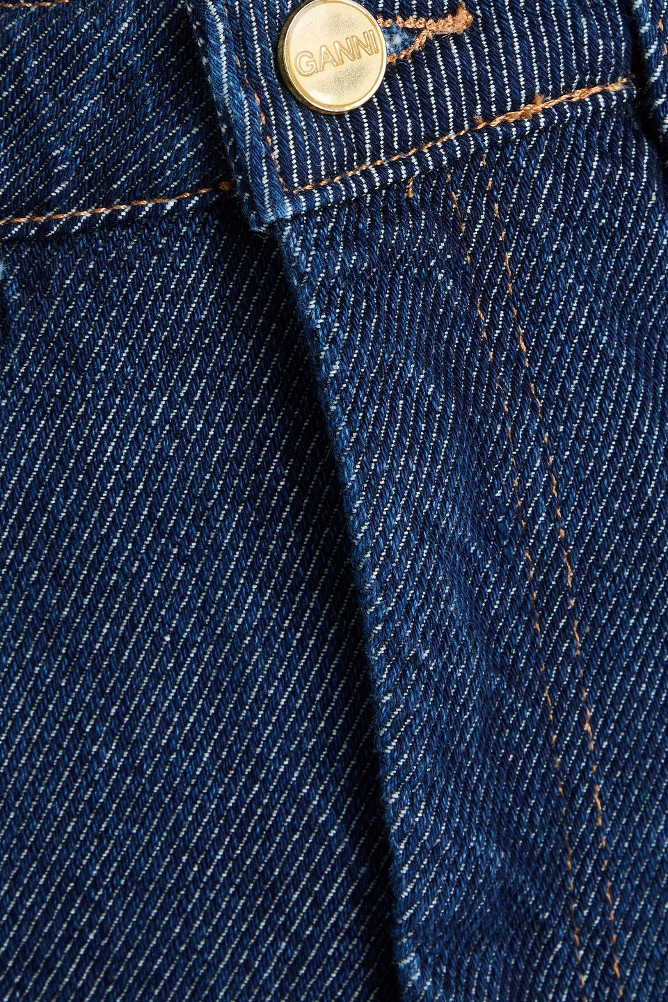 Ganni Midirock Aus Denim In Dunkelblauer Denim