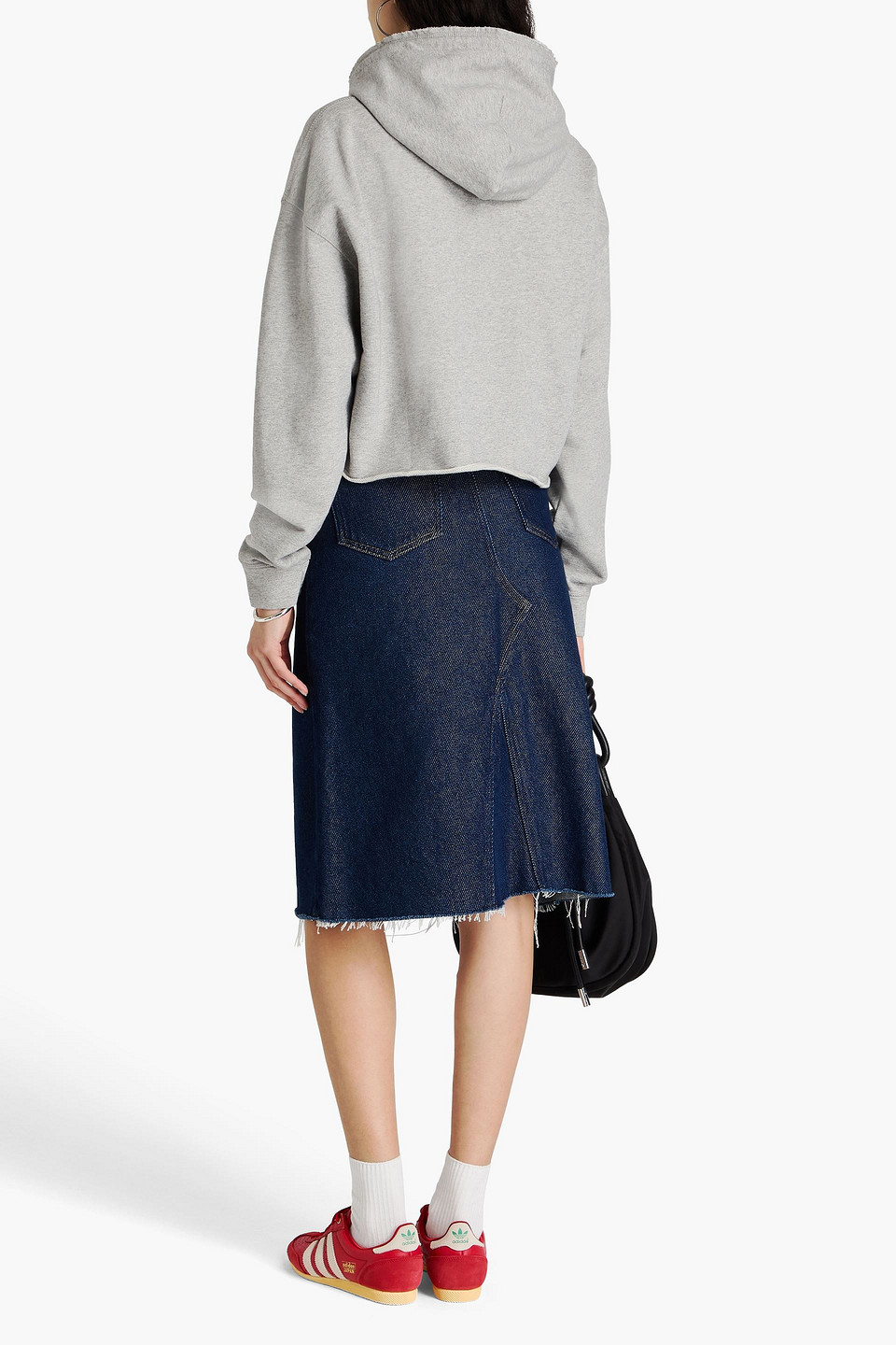 Ganni Midirock Aus Denim In Dunkelblauer Denim