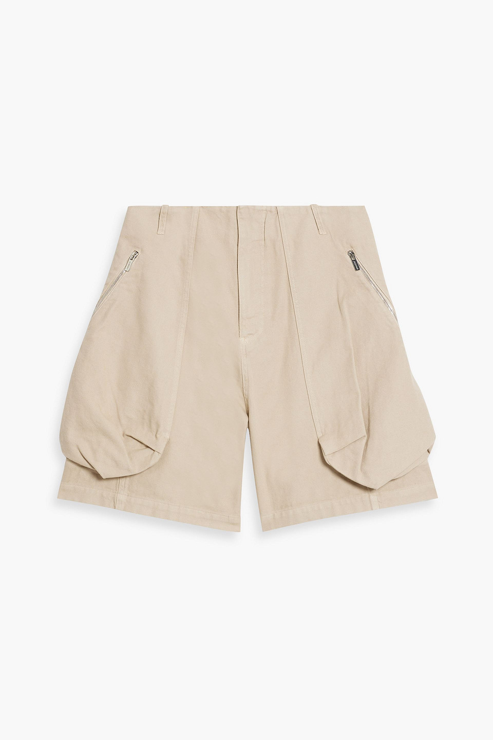 Jacquemus Le Short Cargo Croissant Cotton Shorts In Beige