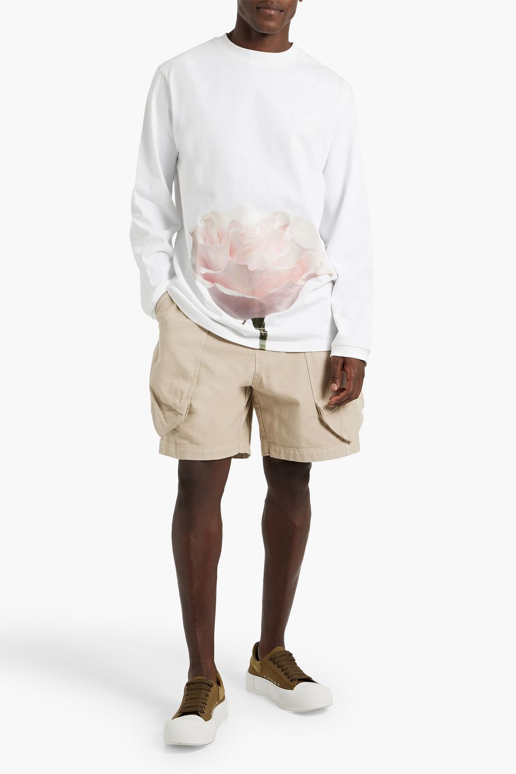 JACQUEMUS شورت كارغو بتصميم كرواسان مصنوع من القطن