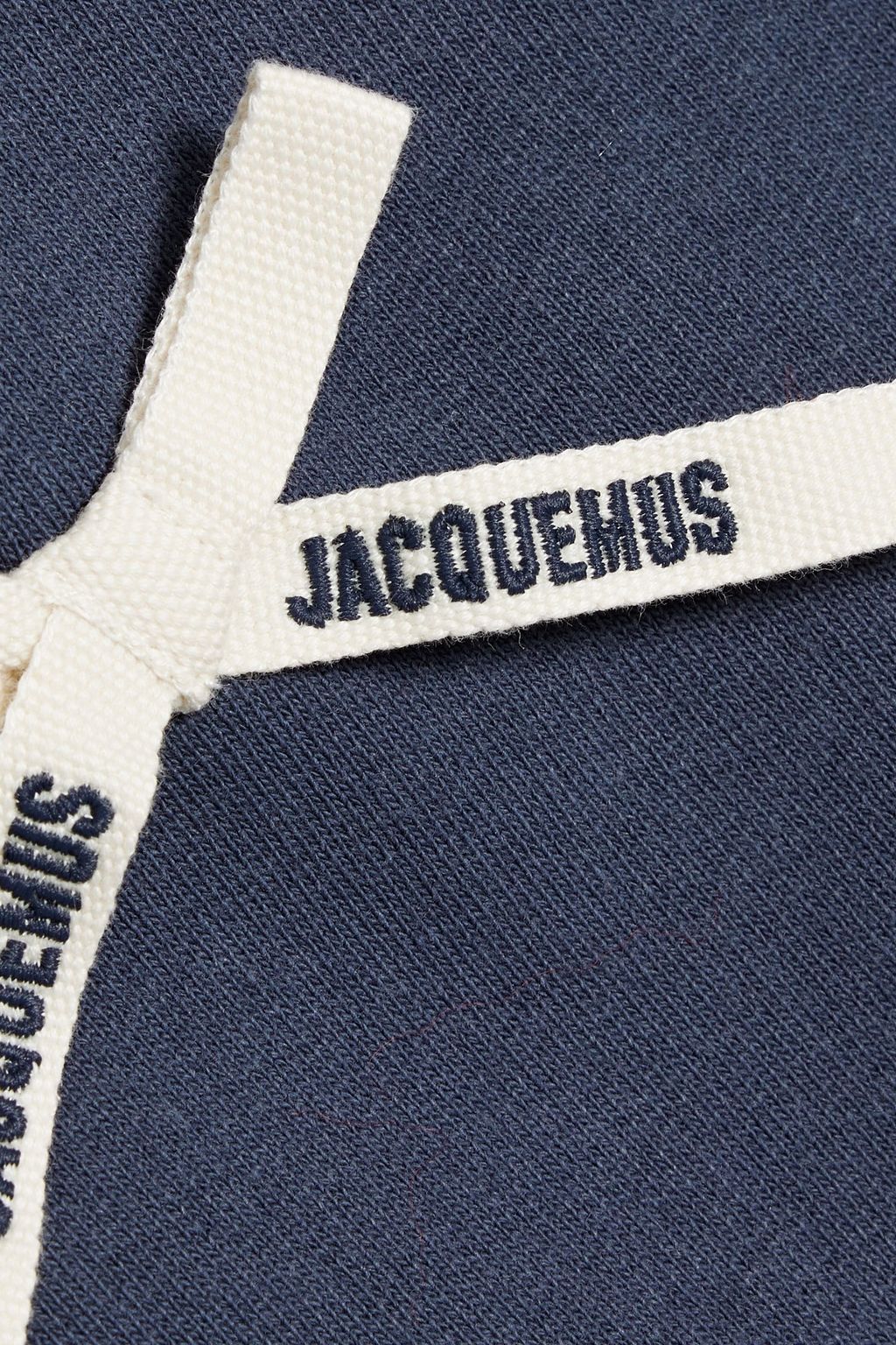 JACQUEMUS Noeud bow-detailed cotton-fleece hoodie