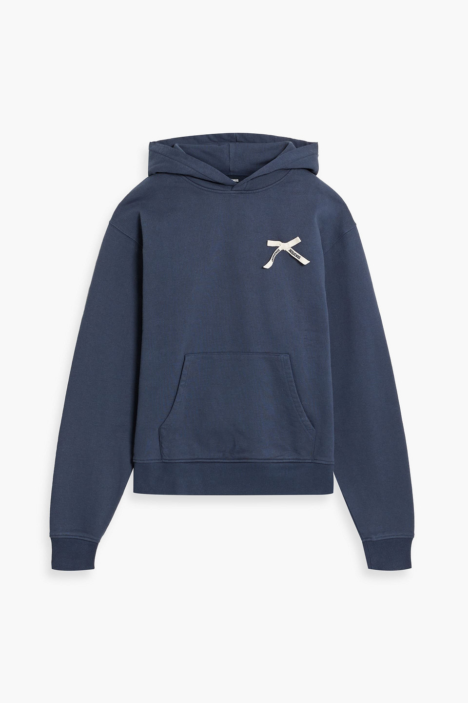 JACQUEMUS NOEUD BOW-DETAILED COTTON-FLEECE HOODIE