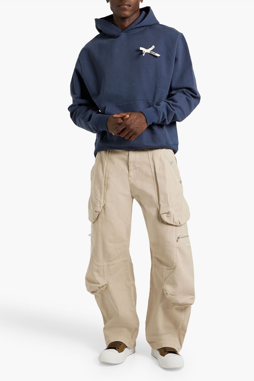JACQUEMUS Noeud bow-detailed cotton-fleece hoodie