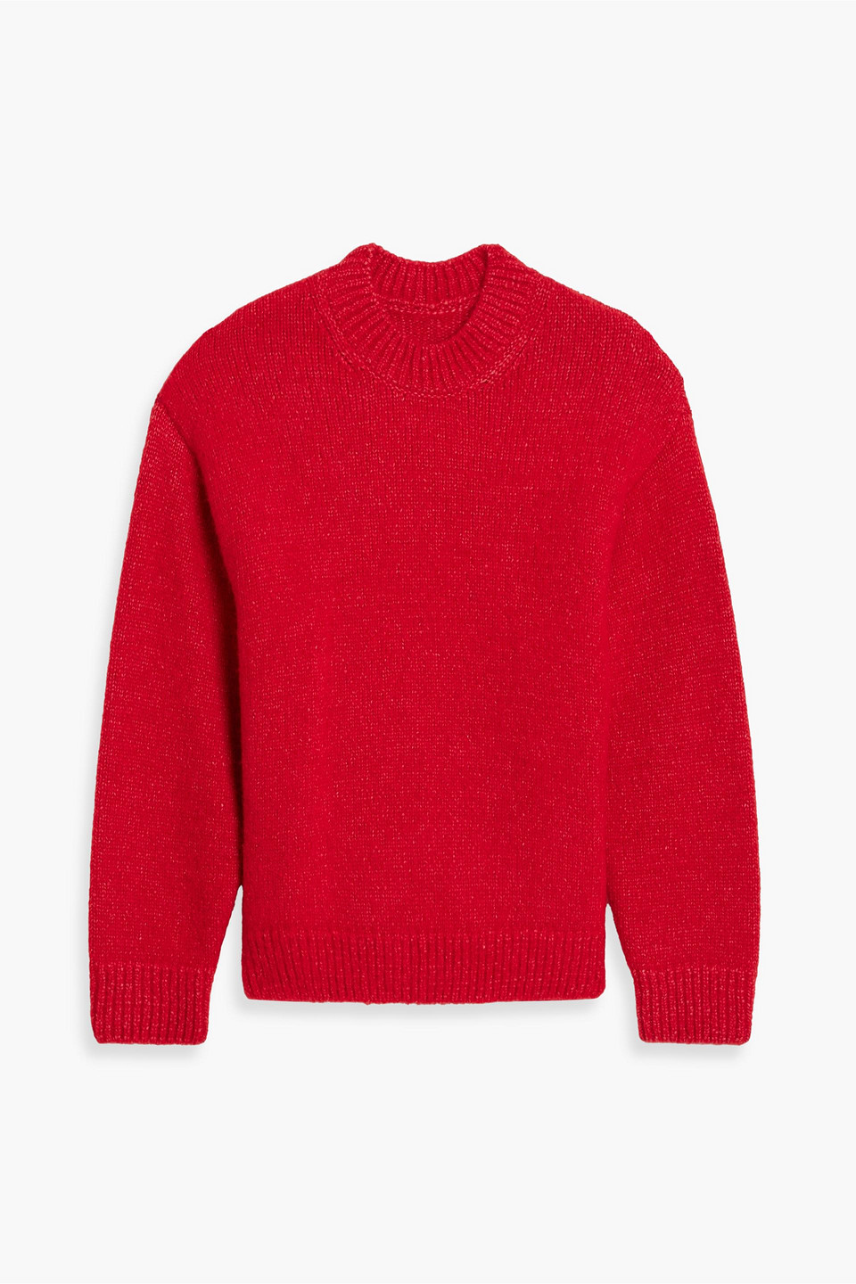 Jacquemus Intarsia Alpaca-blend Sweater In Red