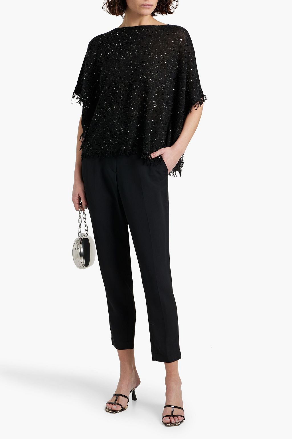 BRUNELLO CUCINELLI Belted crepe tapered pants