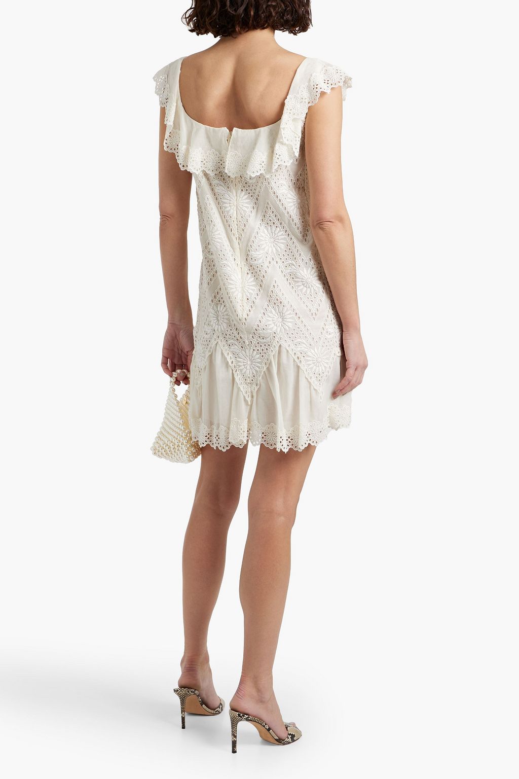 VALENTINO GARAVANI Ruffled broderie anglaise cotton mini dress
