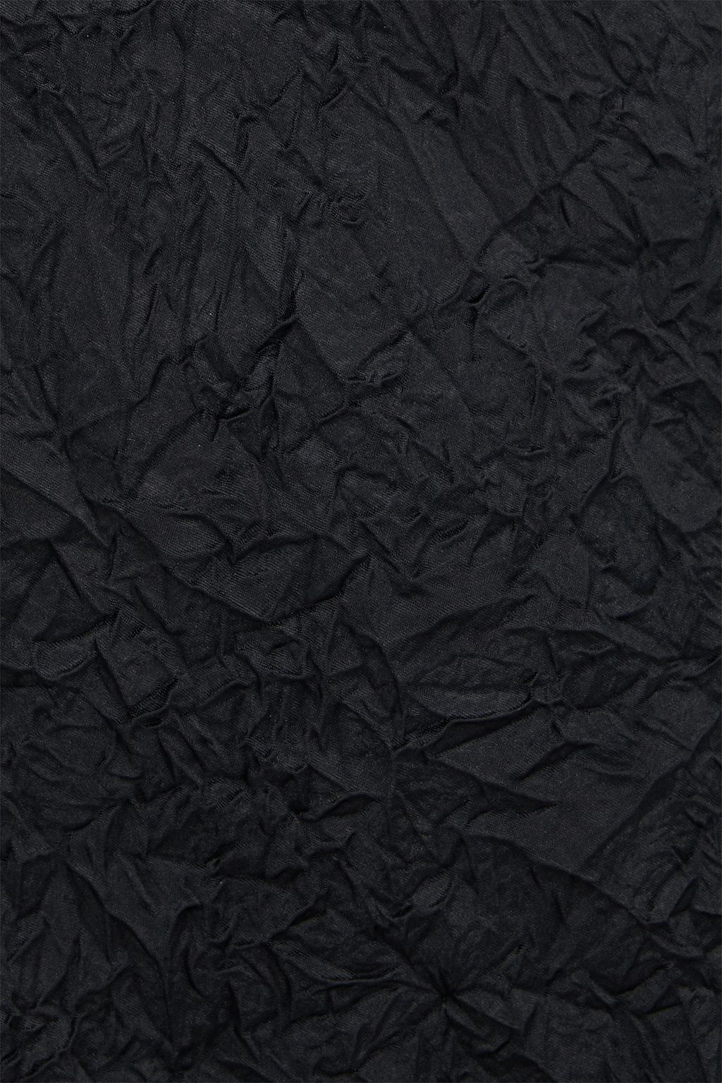 GANNI 크링클 스트레치 새틴 미디 드레스
