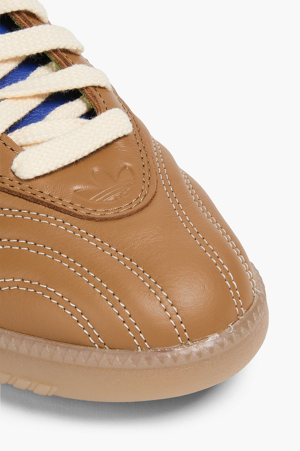 ADIDAS ORIGINALS SAMBA QUILTED LEATHER AND CALF HAIR SNEAKERS