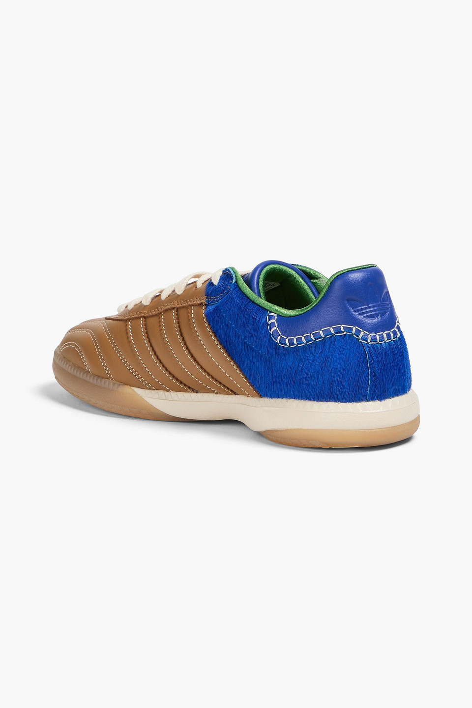 ADIDAS ORIGINALS SAMBA QUILTED LEATHER AND CALF HAIR SNEAKERS