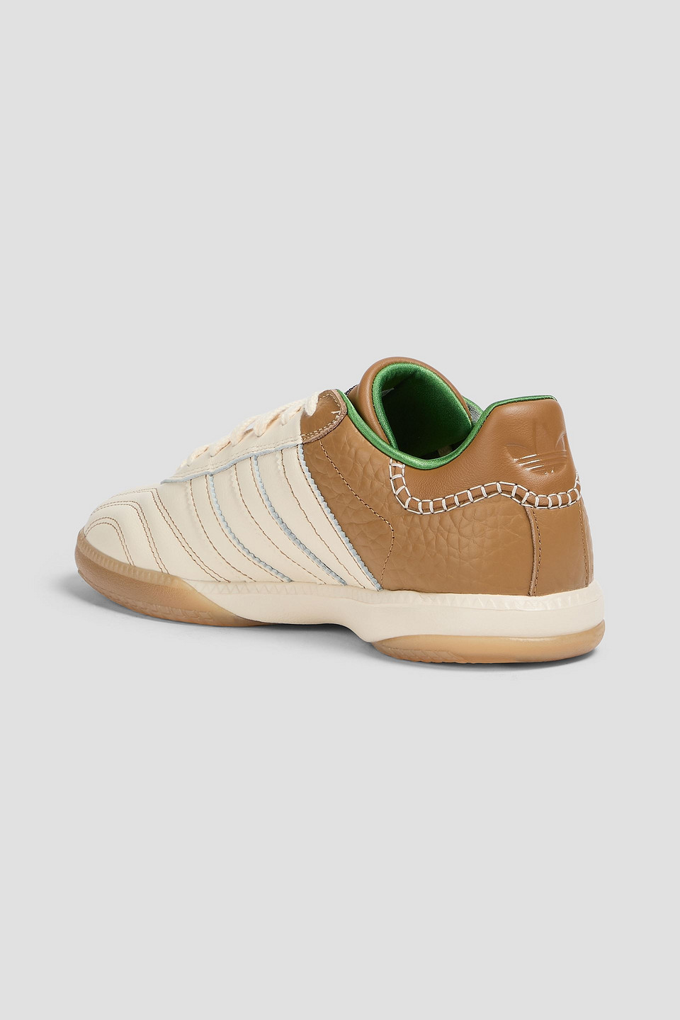 ADIDAS ORIGINALS SAMBA QUILTED SMOOTH AND PEBBLED-LEATHER SNEAKERS