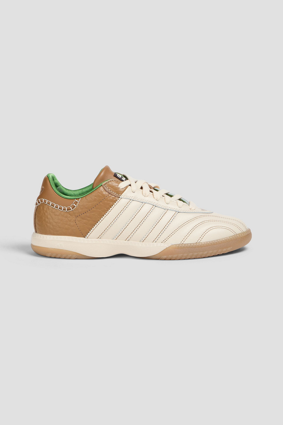 ADIDAS ORIGINALS SAMBA QUILTED SMOOTH AND PEBBLED-LEATHER SNEAKERS