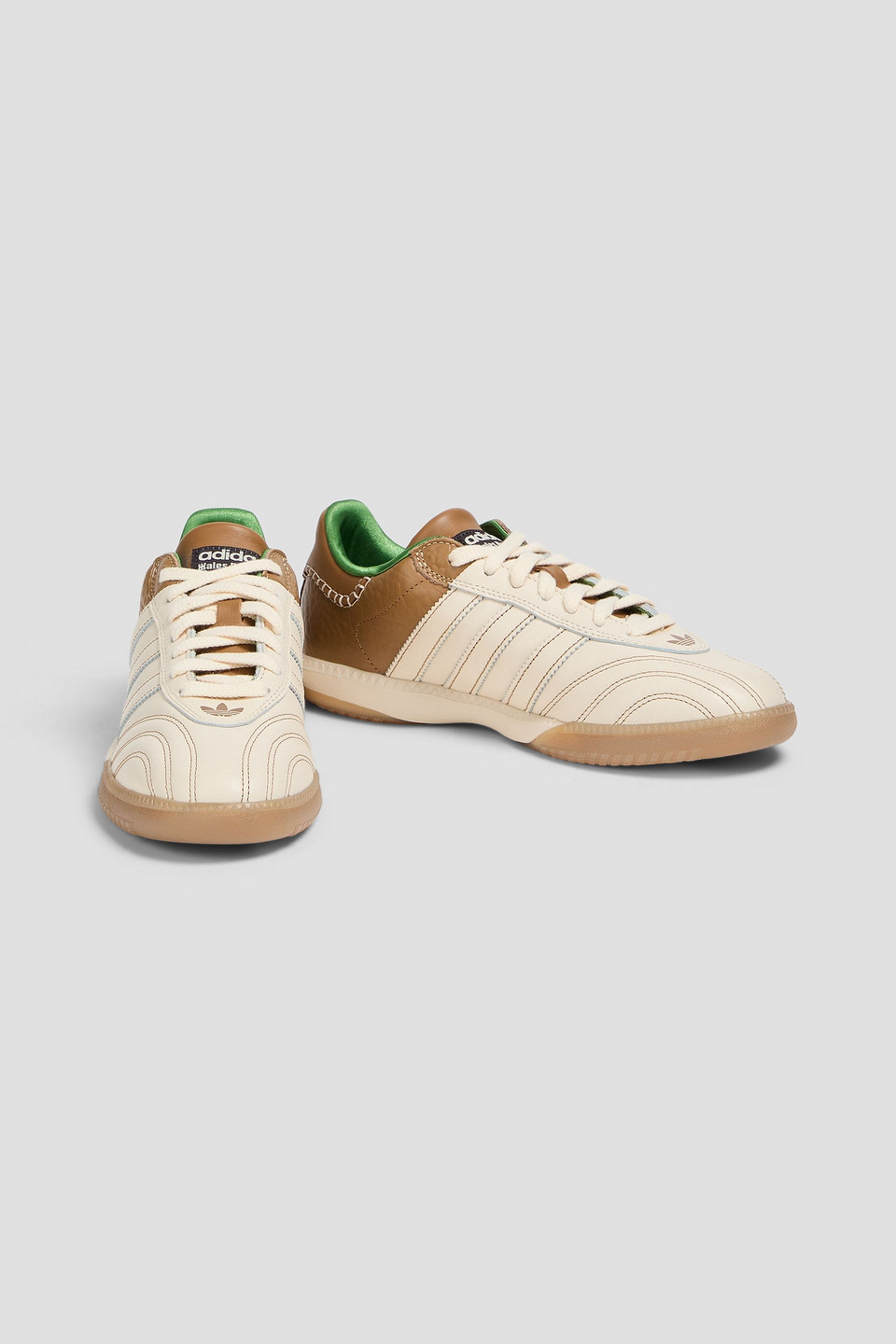 ADIDAS ORIGINALS SAMBA QUILTED SMOOTH AND PEBBLED-LEATHER SNEAKERS