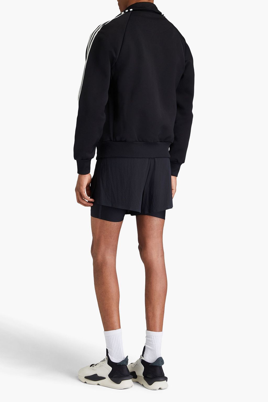 Y-3 سويت شيرت من قماش تيري الفرنسي بتصميم مخطط