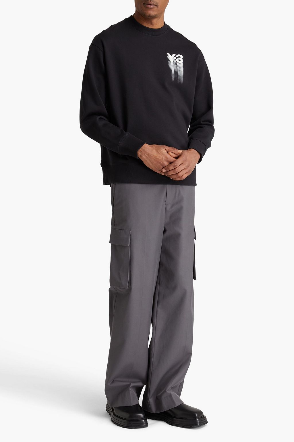 Y-3 Printed French cotton-terry sweatshirt