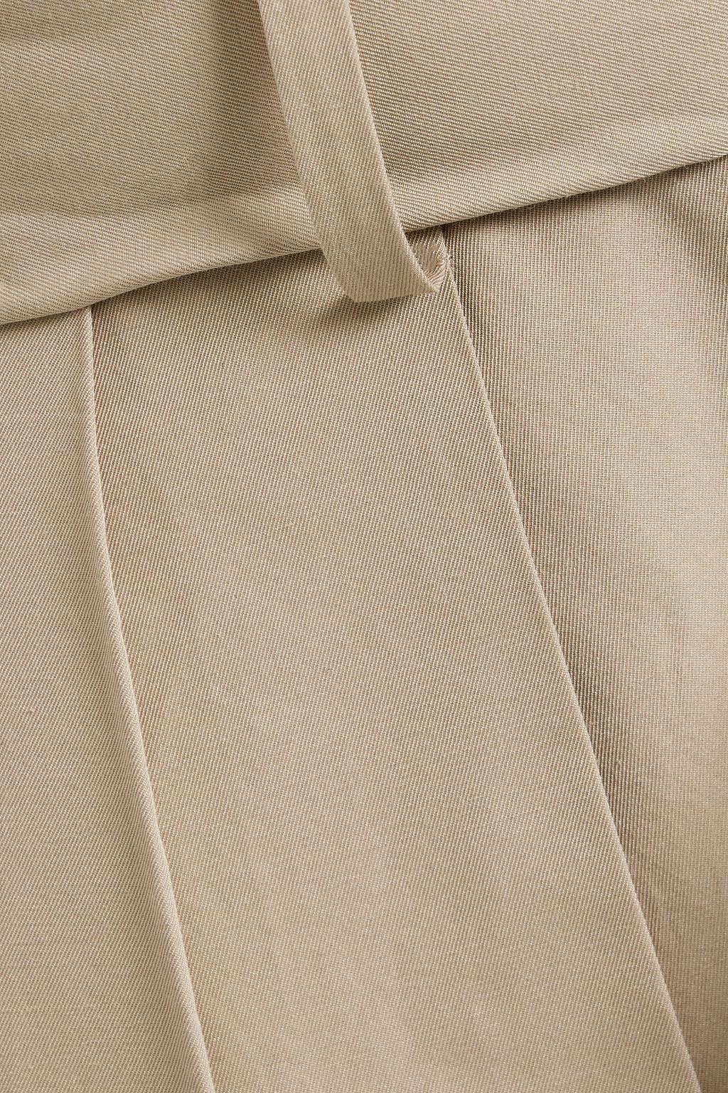 VALENTINO GARAVANI Belted cotton-blend twill straight-leg pants