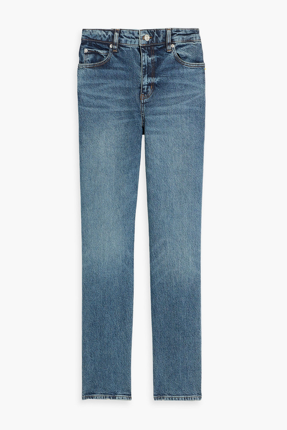 Frame The Ruler High-rise Straight-leg Jeans In Blue