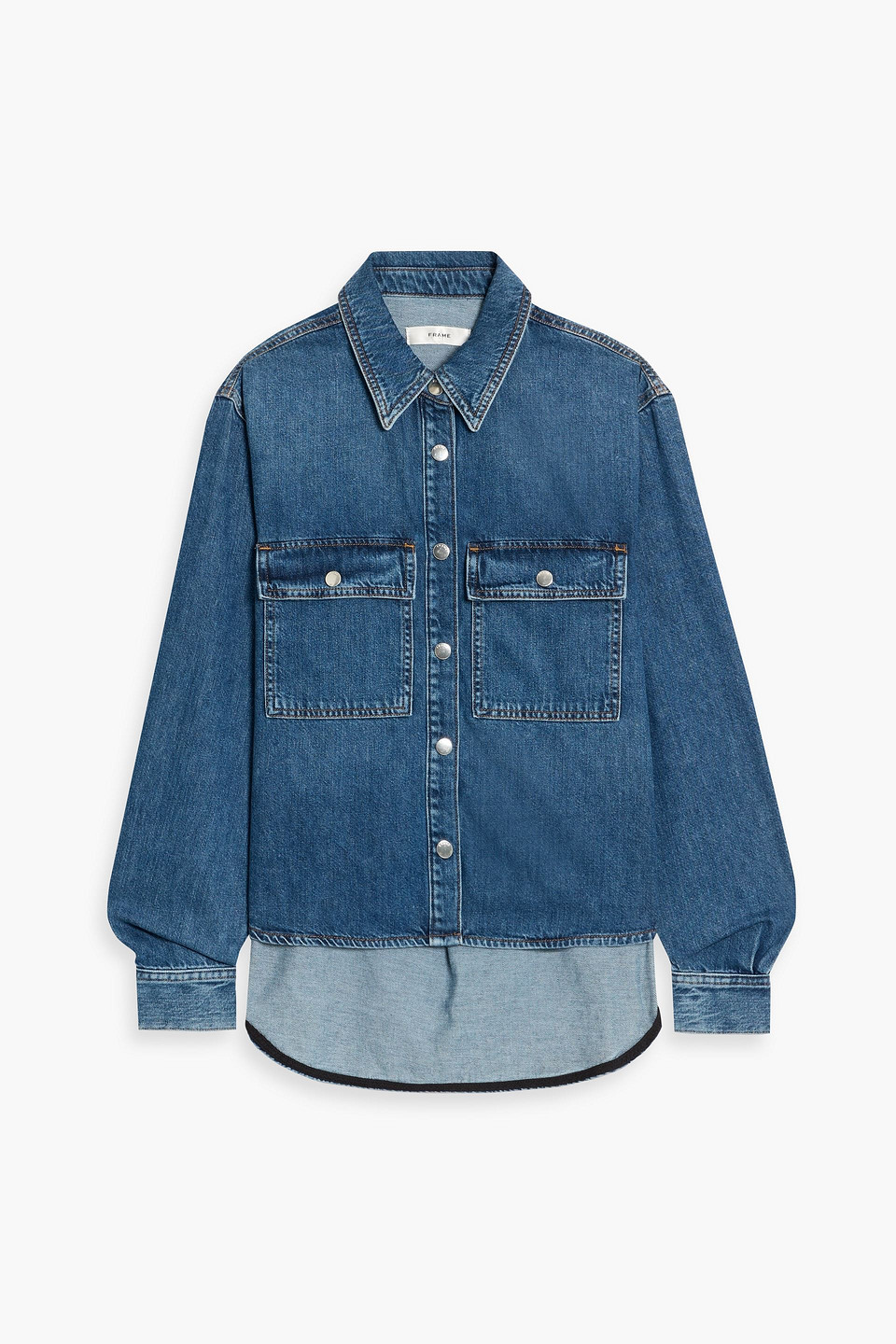 Frame Denim Shirt In Blue