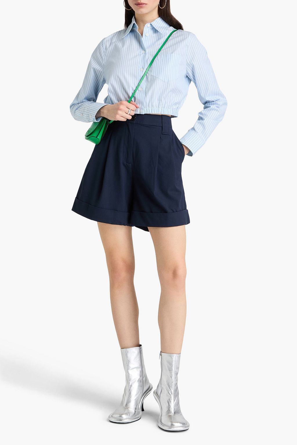 GANNI ツイル ショートパンツ タック入り