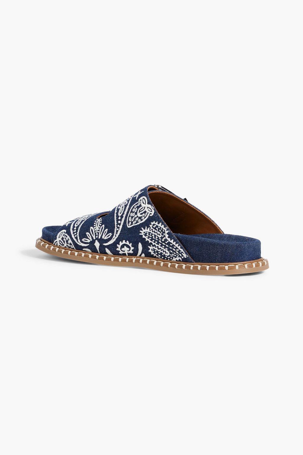 CHLOÉ Rebecca embroidered denim sandals