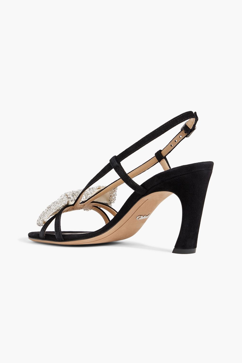 CHLOÉ Oli bow-detailed suede sandals