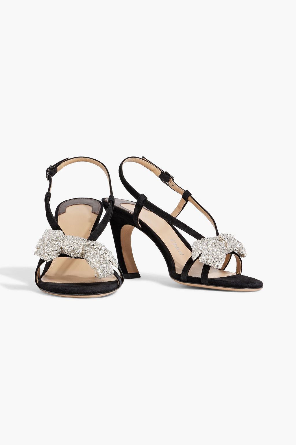 CHLOÉ Oli bow-detailed suede sandals
