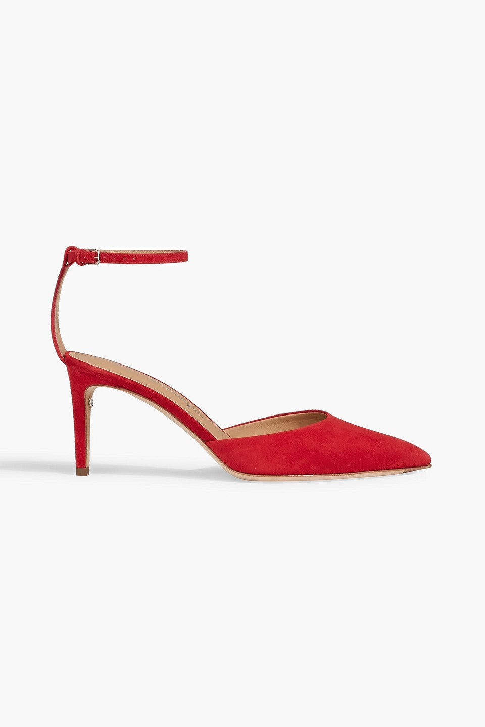 Ferragamo Iman 70 Suede Pumps In Red