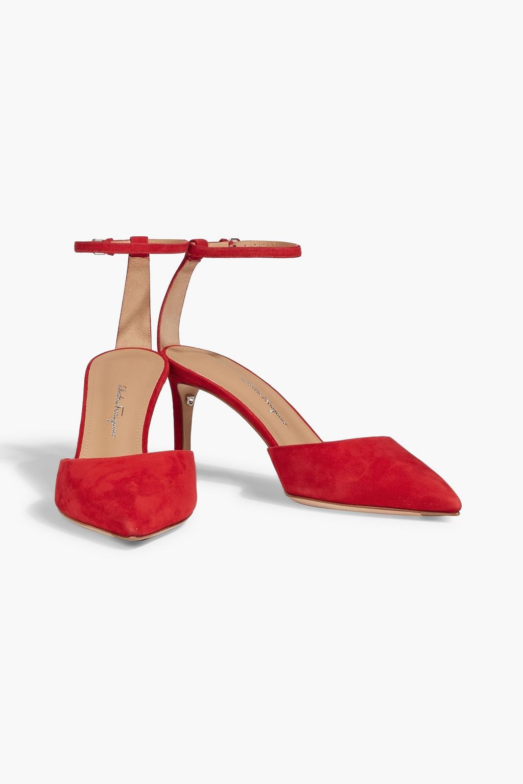 FERRAGAMO Iman 70 suede pumps