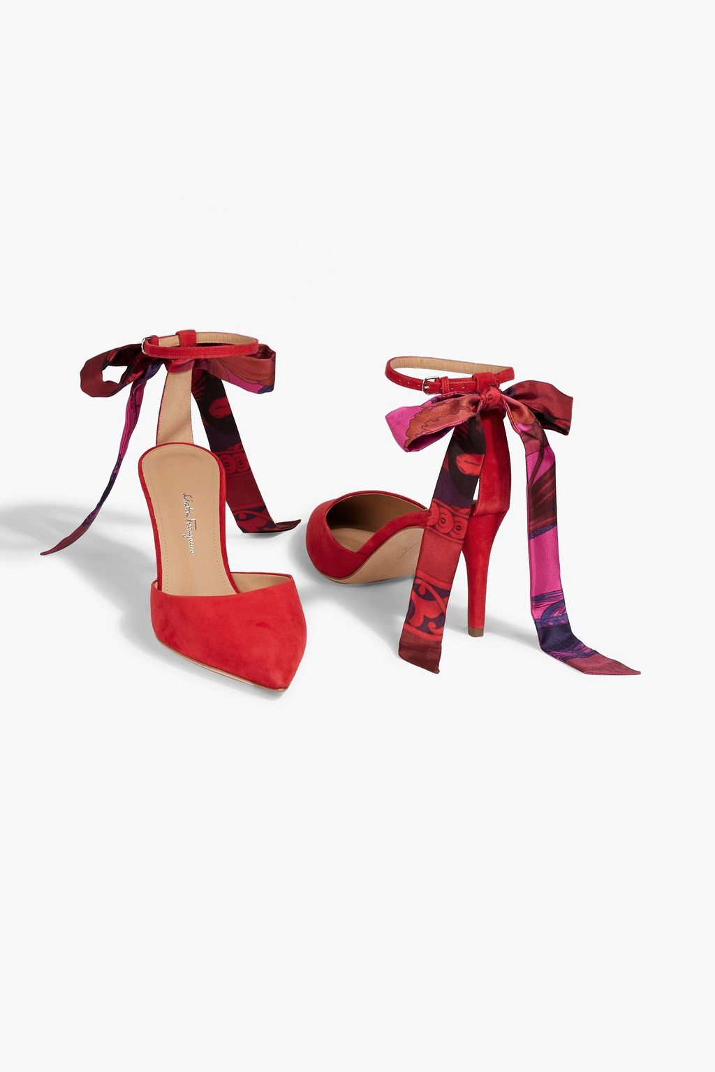 FERRAGAMO Iman 70 suede pumps