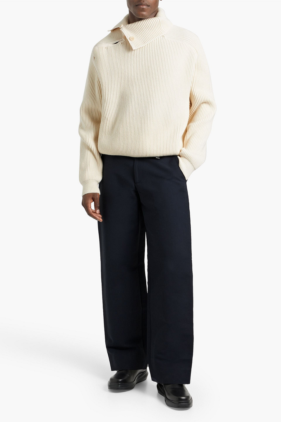 Jacquemus Piccinni Cotton-blend Pants In Navy