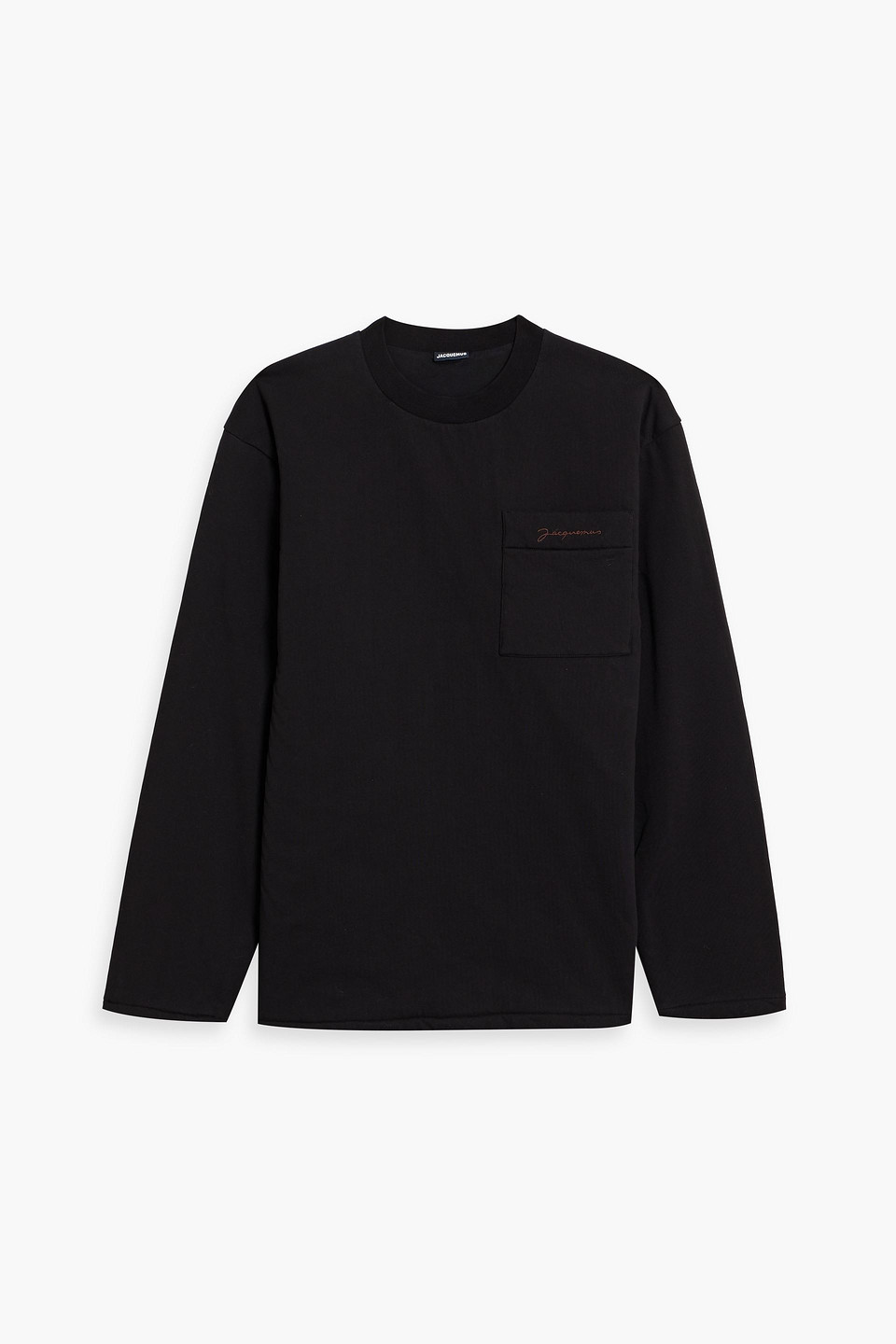 Jacquemus Embroidered Cotton-jersey T-shirt In Black