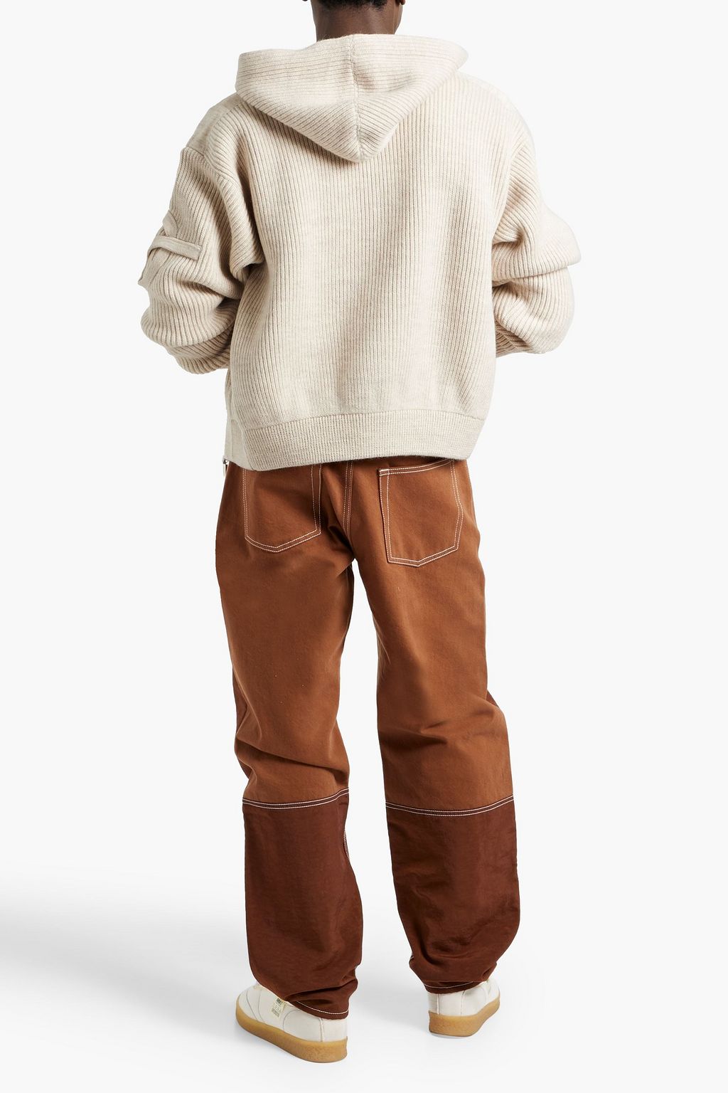 JACQUEMUS Ribbed wool zip-up hoodie
