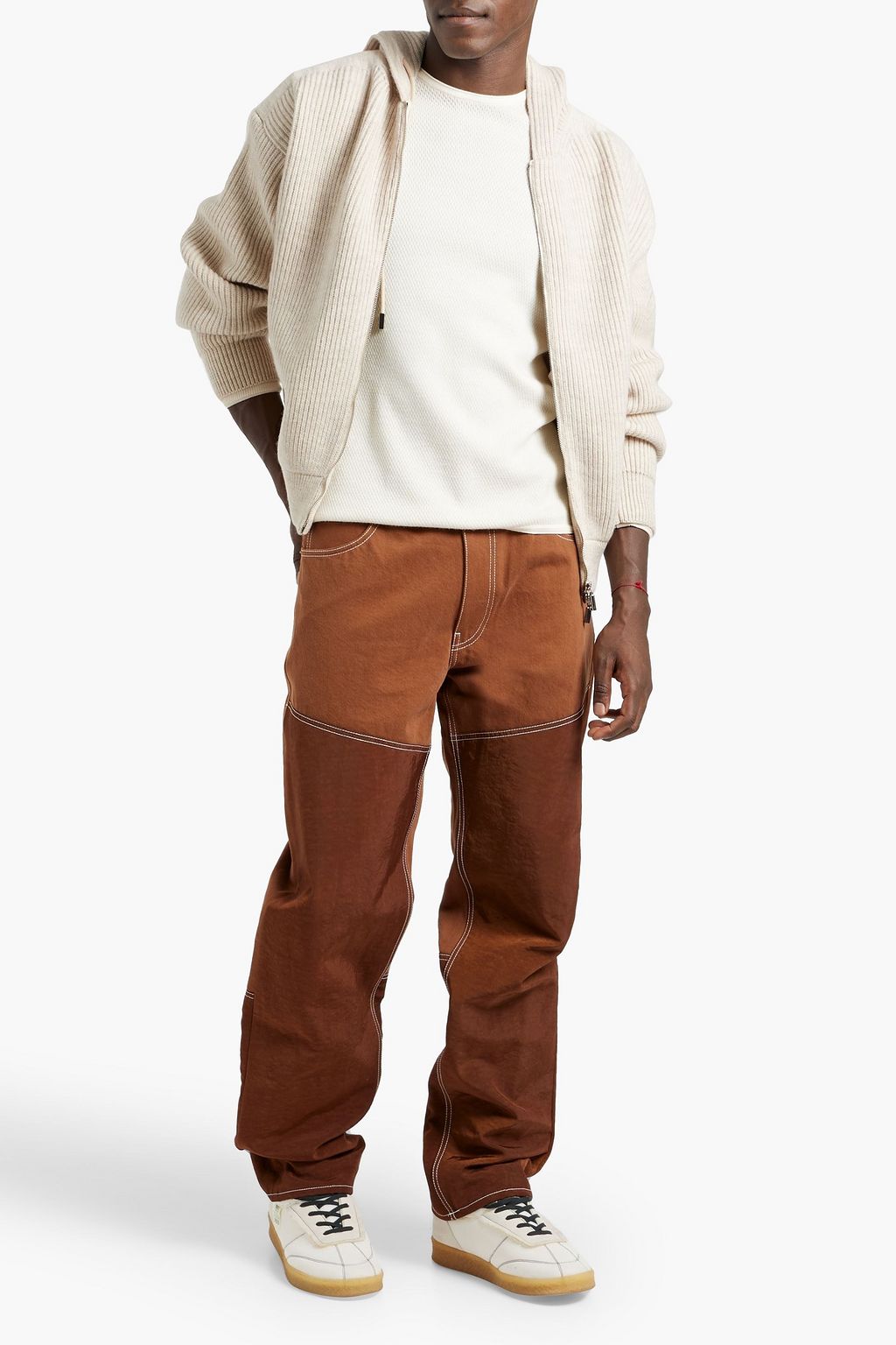 JACQUEMUS Ribbed wool zip-up hoodie
