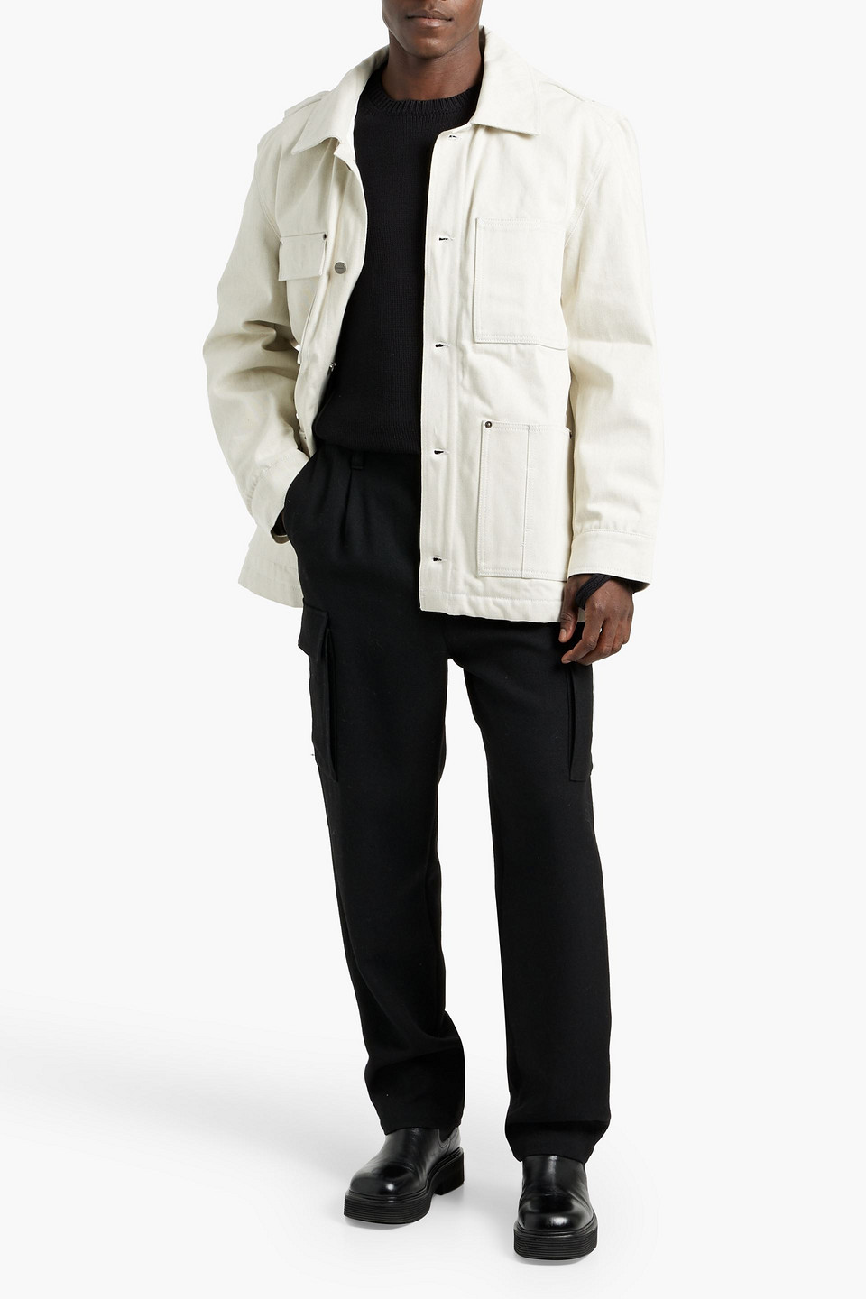 Jacquemus Pescadou Cotton-twill Jacket In Off-white